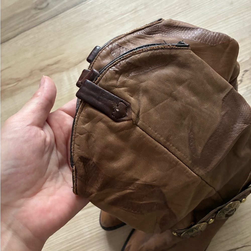 Dingo Genuine Leather Slouchy Dark Brown Leather Boots - Picture 8 of 14